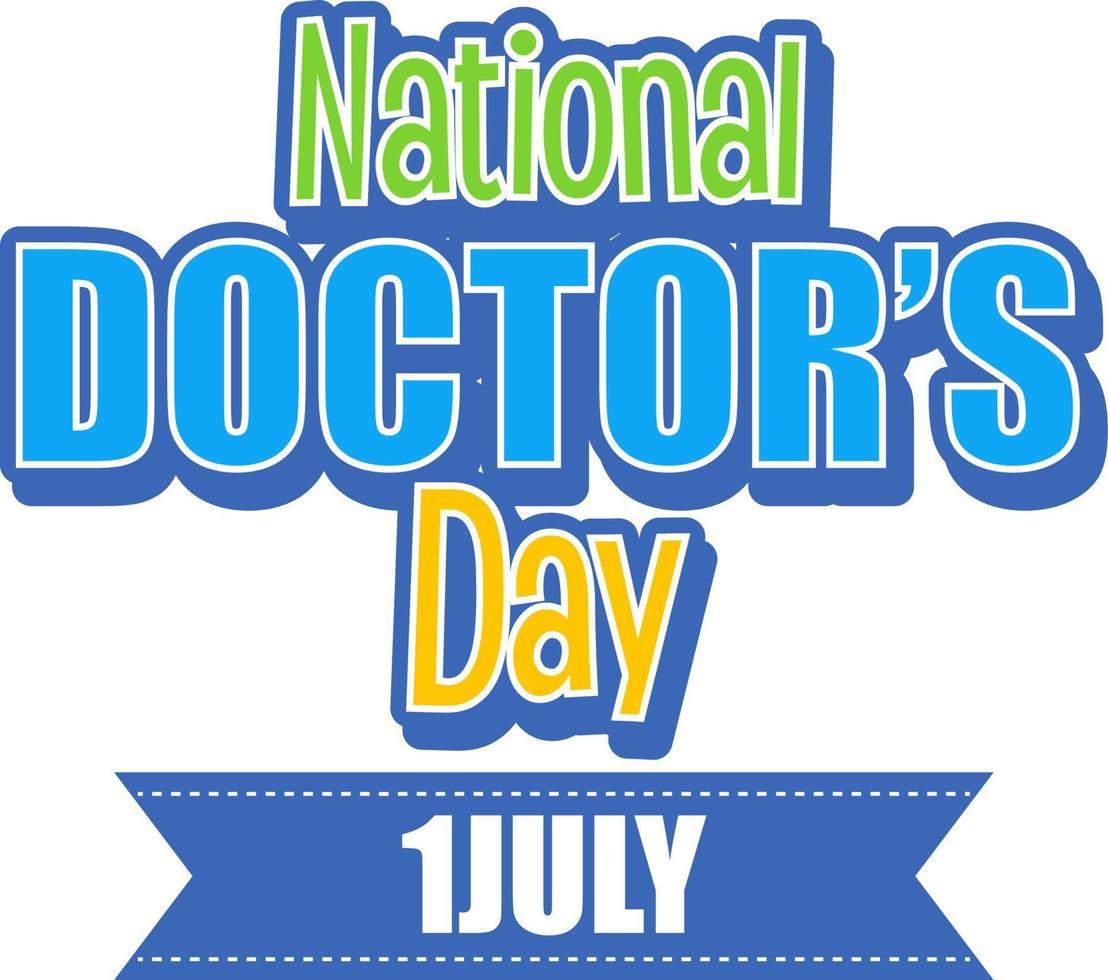 National doctor day in July logo vector