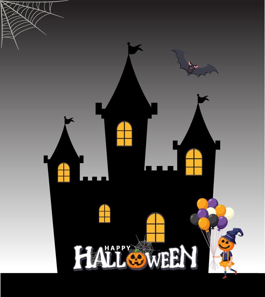 Happy Halloween poster template vector