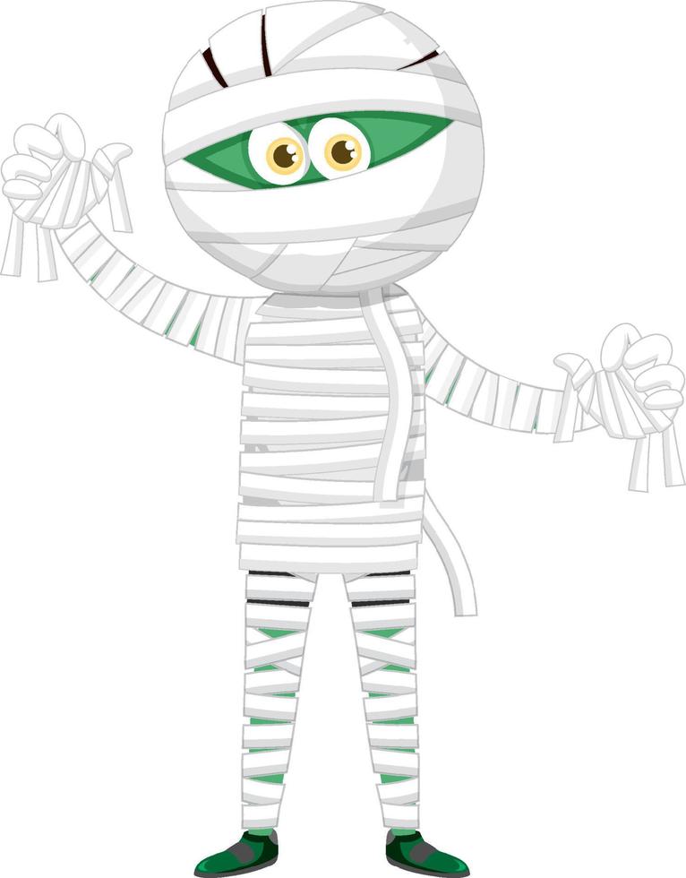 personaje de dibujos animados de niño momia vector