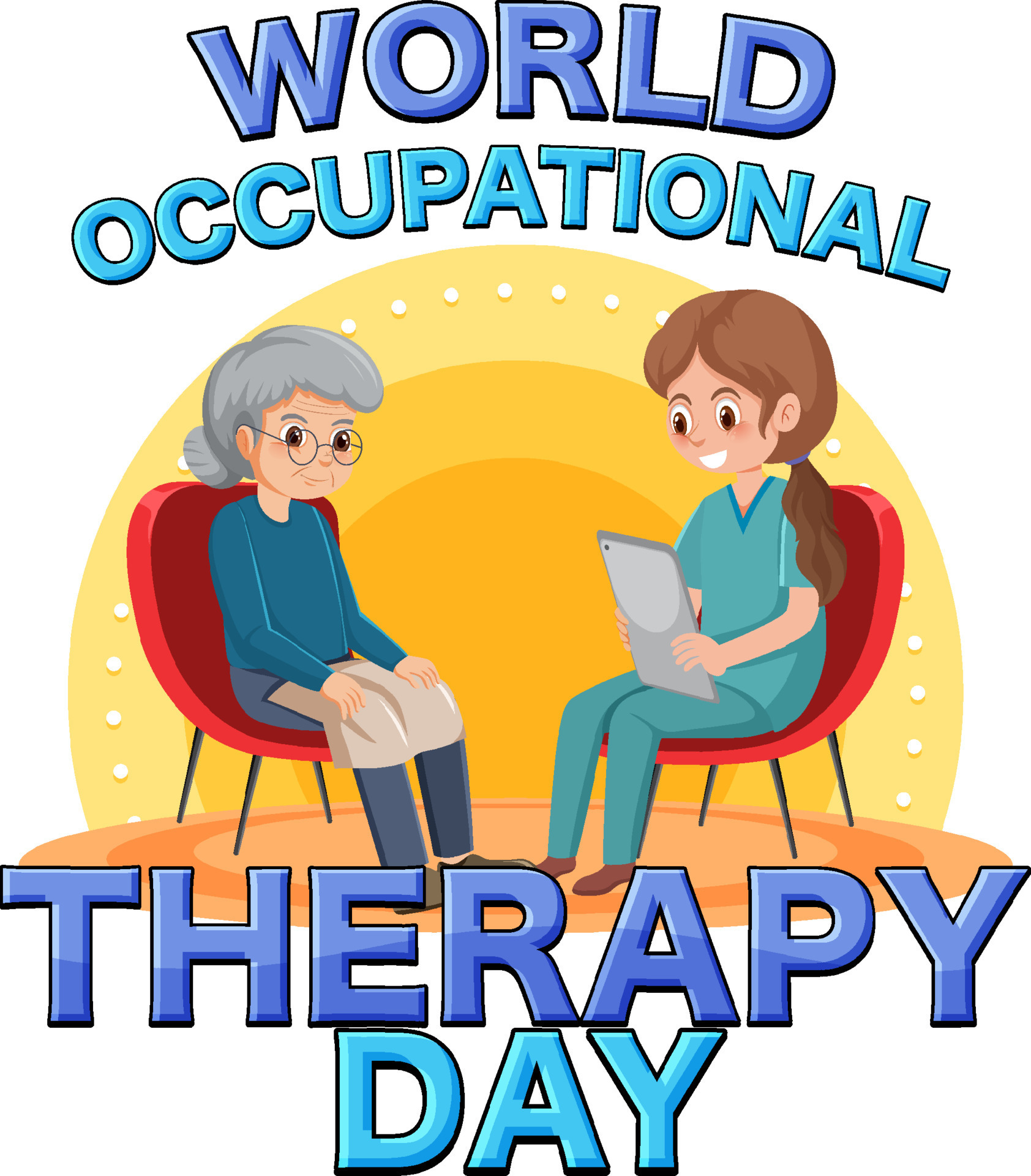 World occupational therapy day text banner design 12193234 Vector Art at Vecteezy