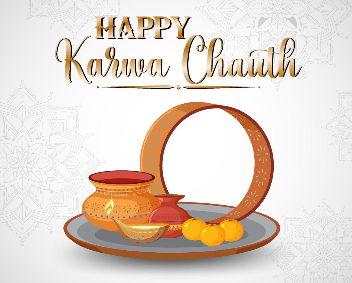 Happy Karva Chauth Banner Design vector