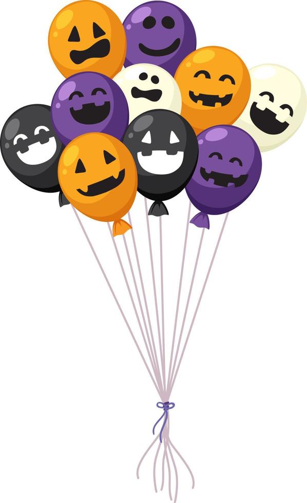 A halloween party balloon on white background vector