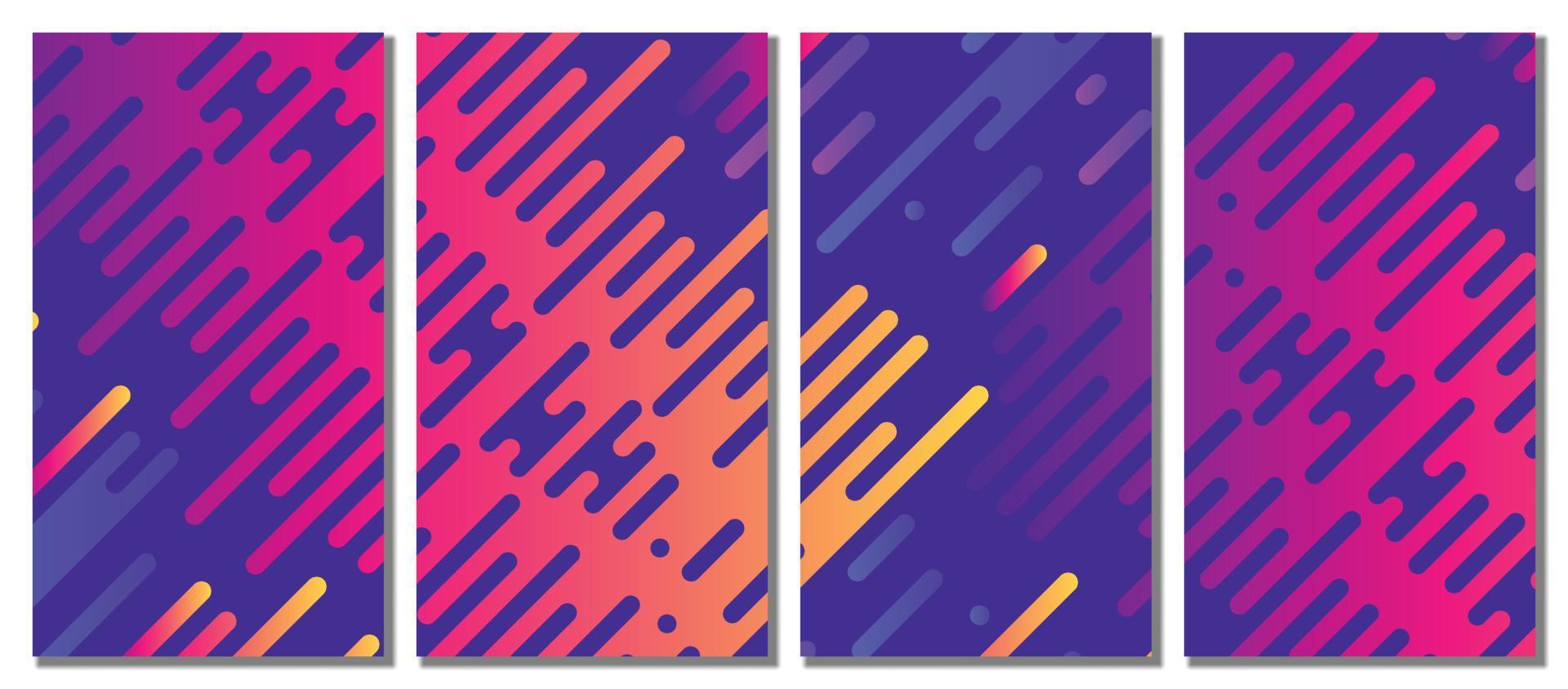 Abstract colorful template set background. vector