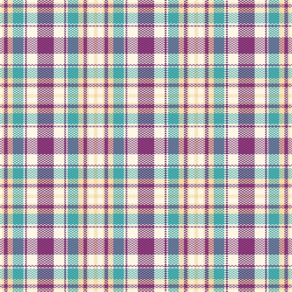 Tartan or plaid vintage color pattern. vector