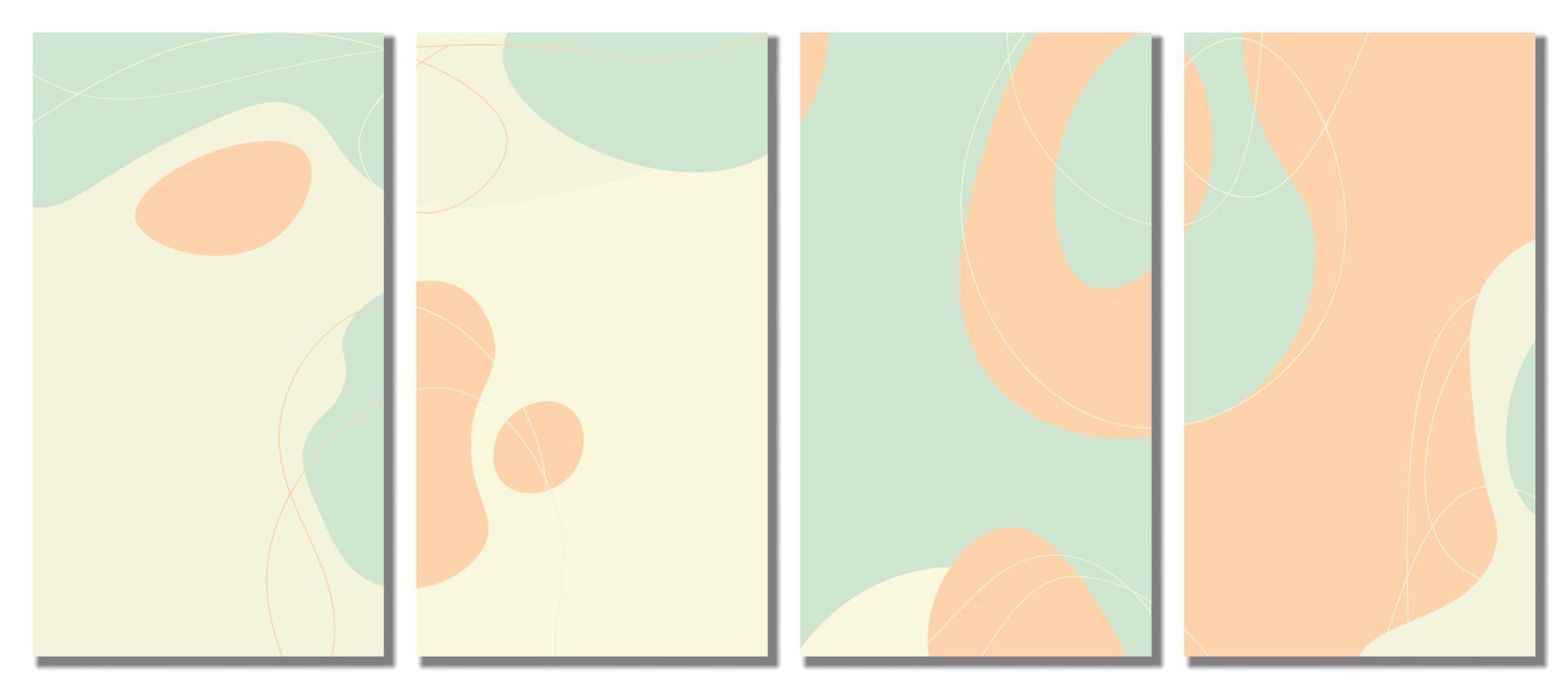 Minimalist abstract hand drawn set background. vector