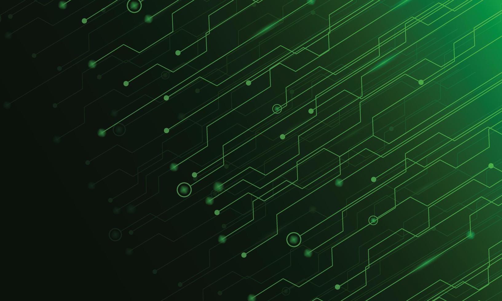 Abstract background with green technology structure circuit computer. vector