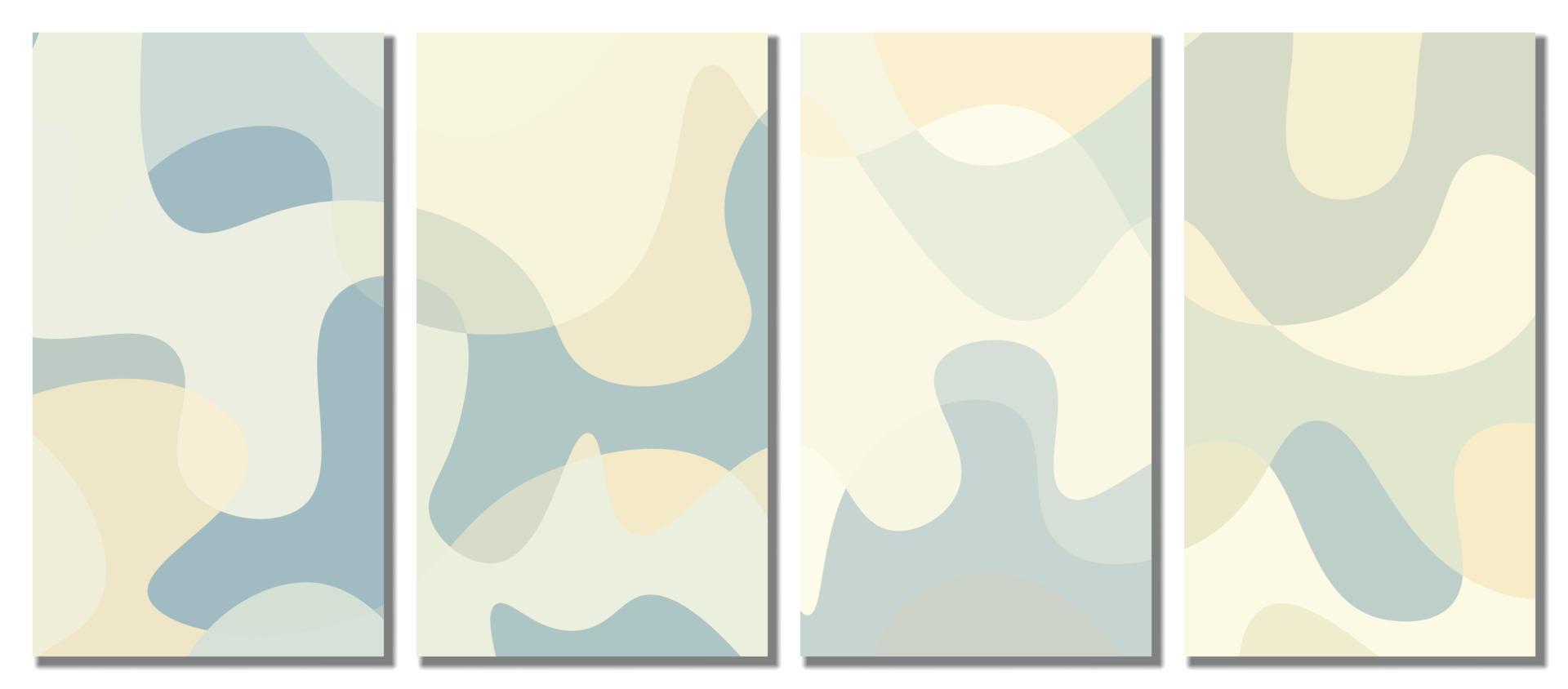 Abstract wavy set background. vector