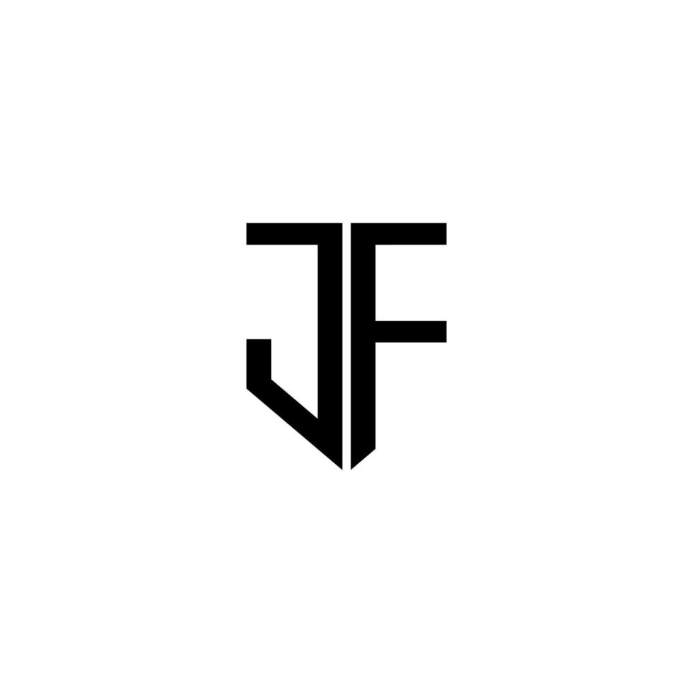 diseño de logotipo de letra jf con fondo blanco en illustrator. logotipo vectorial, diseños de caligrafía para logotipo, afiche, invitación, etc. vector