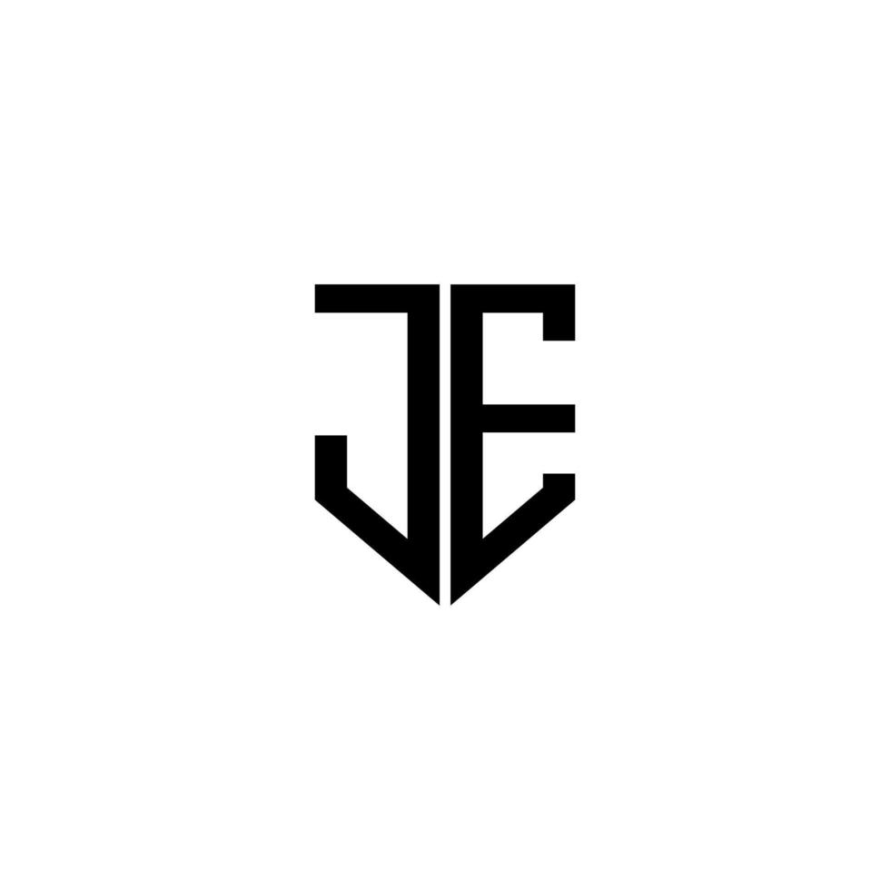 JE letter logo design with white background in illustrator. Vector logo, calligraphy designs for logo, Poster, Invitation, etc.