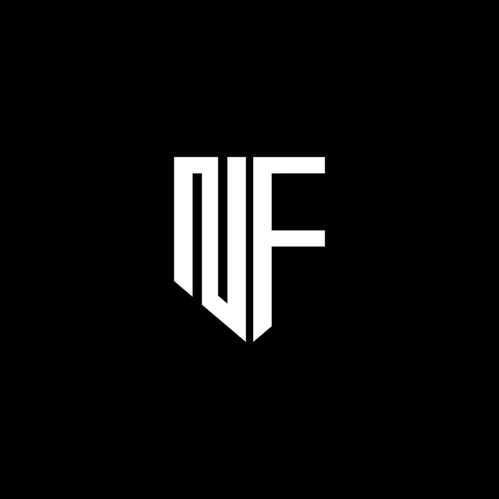 diseño de logotipo de letra nf con fondo negro en illustrator. logotipo vectorial, diseños de caligrafía para logotipo, afiche, invitación, etc. vector