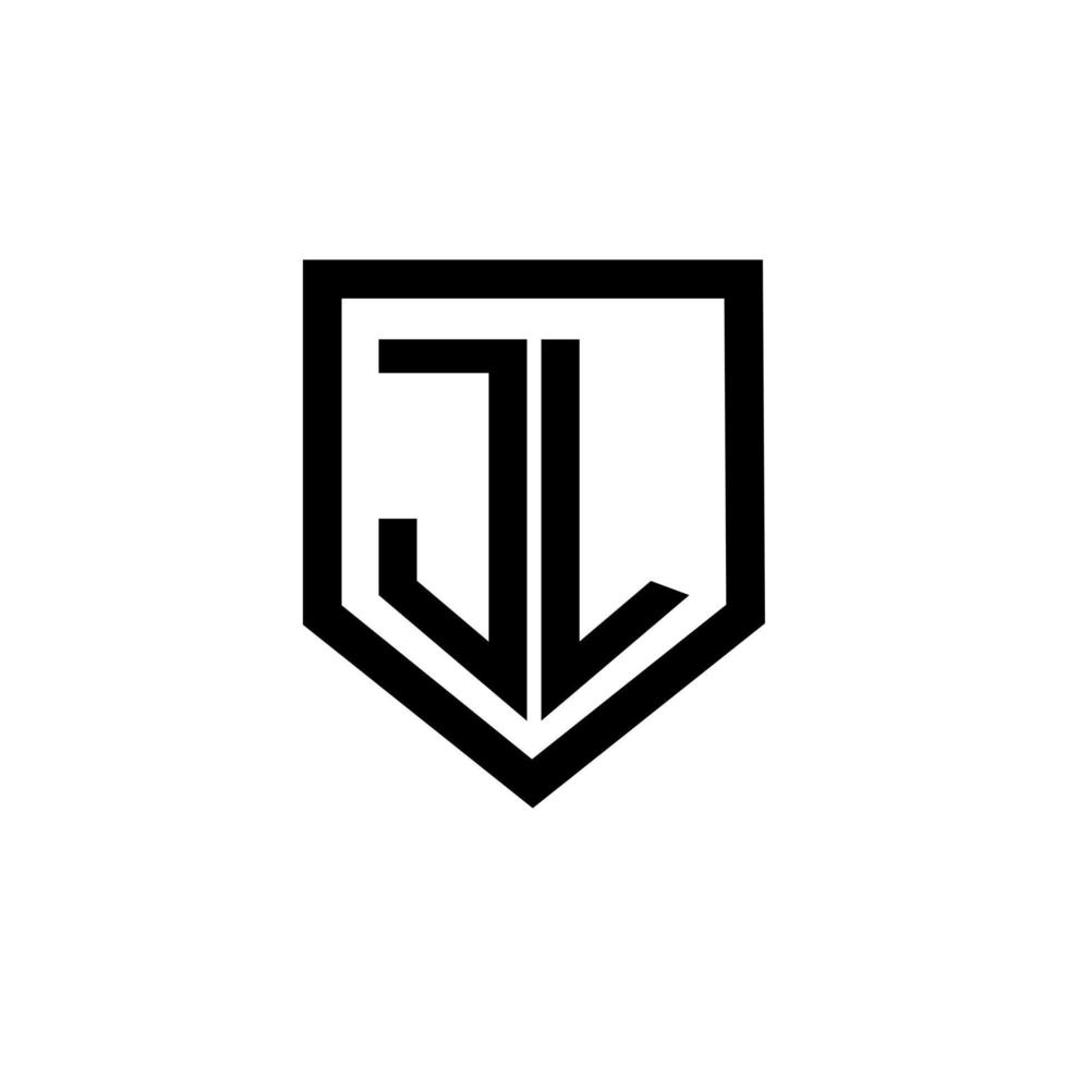 JL letter logo design with white background in illustrator. Vector logo, calligraphy designs for logo, Poster, Invitation, etc.