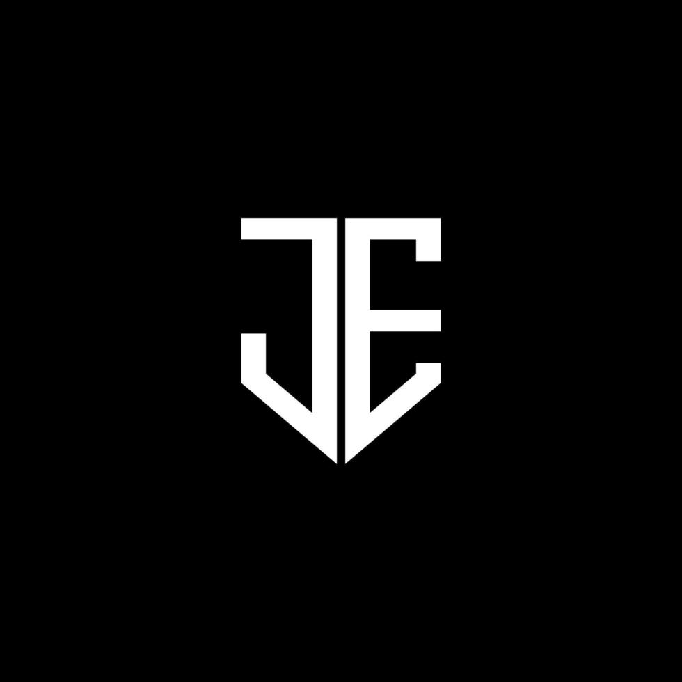 JE letter logo design with black background in illustrator. Vector logo, calligraphy designs for logo, Poster, Invitation, etc.