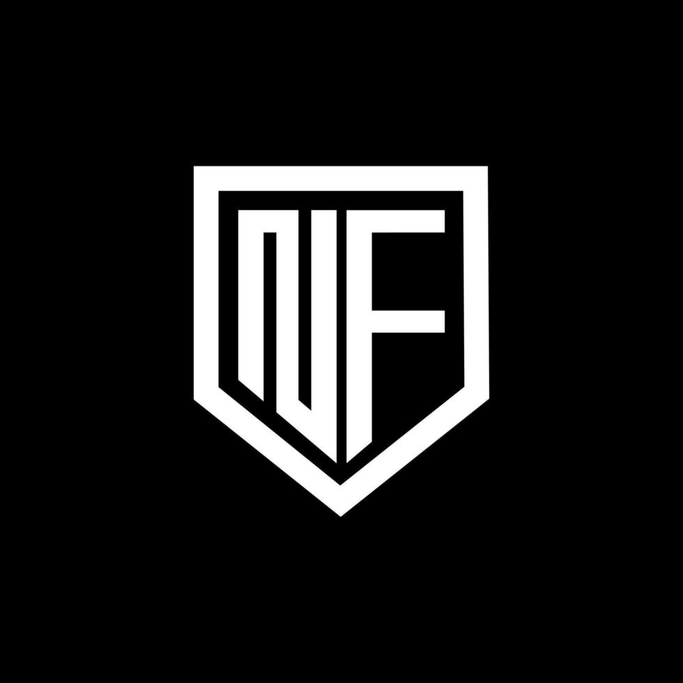 NF letter logo design with black background in illustrator. Vector logo, calligraphy designs for logo, Poster, Invitation, etc