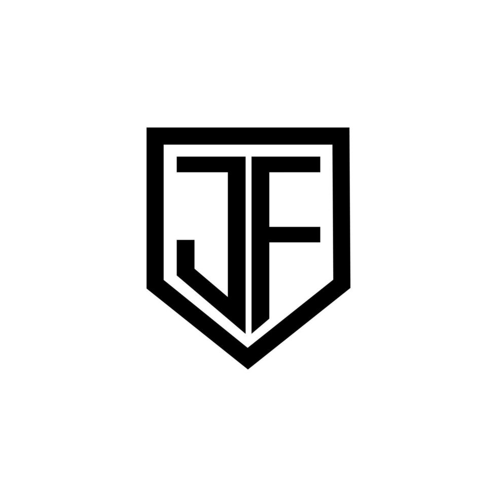 diseño de logotipo de letra jf con fondo blanco en illustrator. logotipo vectorial, diseños de caligrafía para logotipo, afiche, invitación, etc. vector