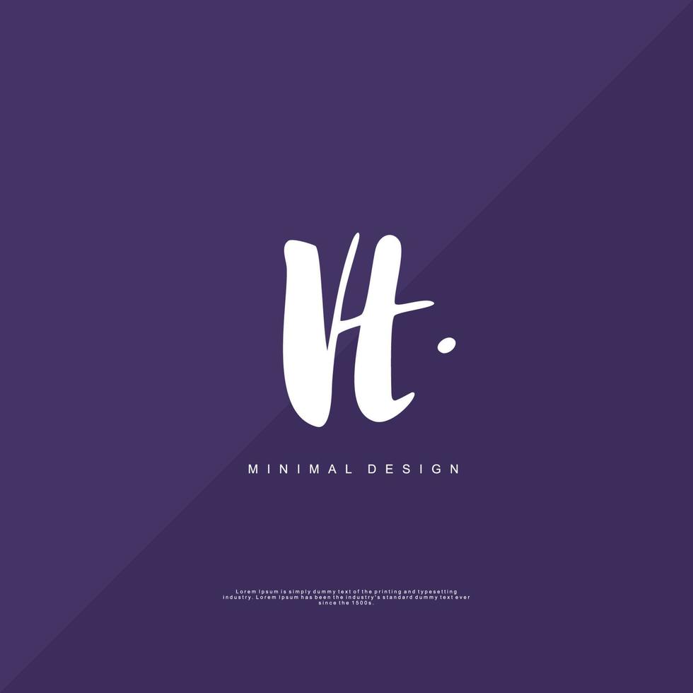 VT Initial handwriting or handwritten logo for identity. Logo with signature and hand drawn style. vector