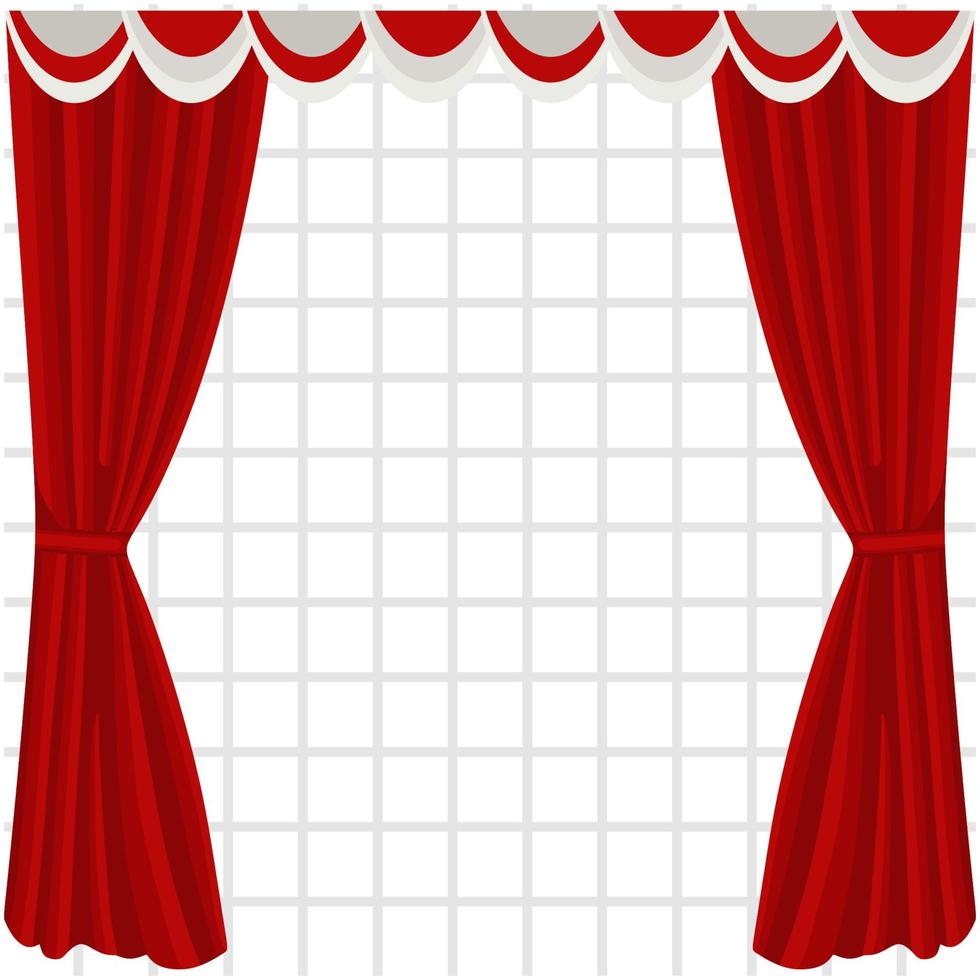 curtain illustration cinema banner vector