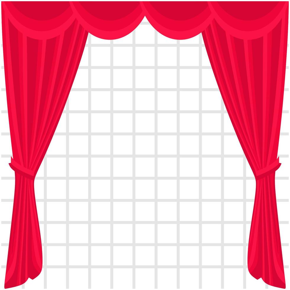 curtain illustration cinema banner vector
