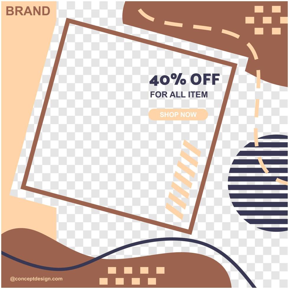 TEMPLATE MEDIA SOCIAL PROMOTION vector