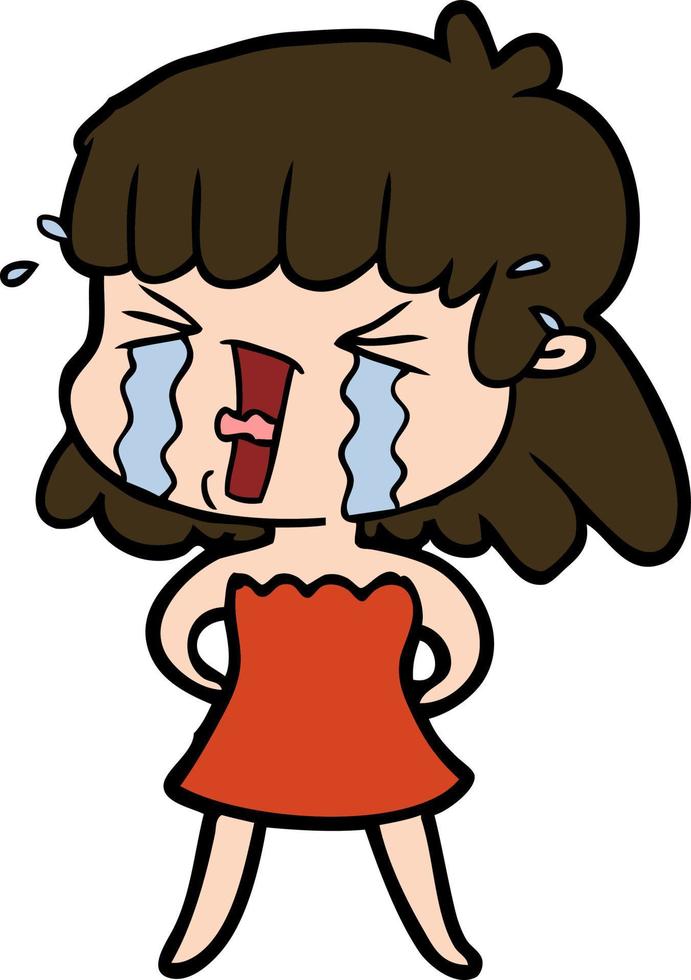cartoon character woman vector