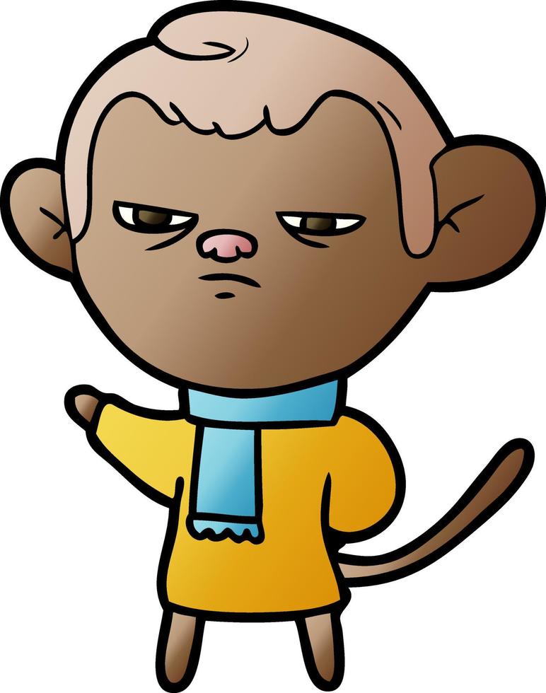 cartoon character monkey vector