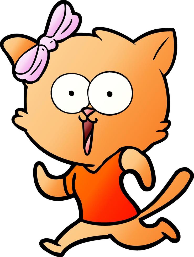 cartoon character cat vector