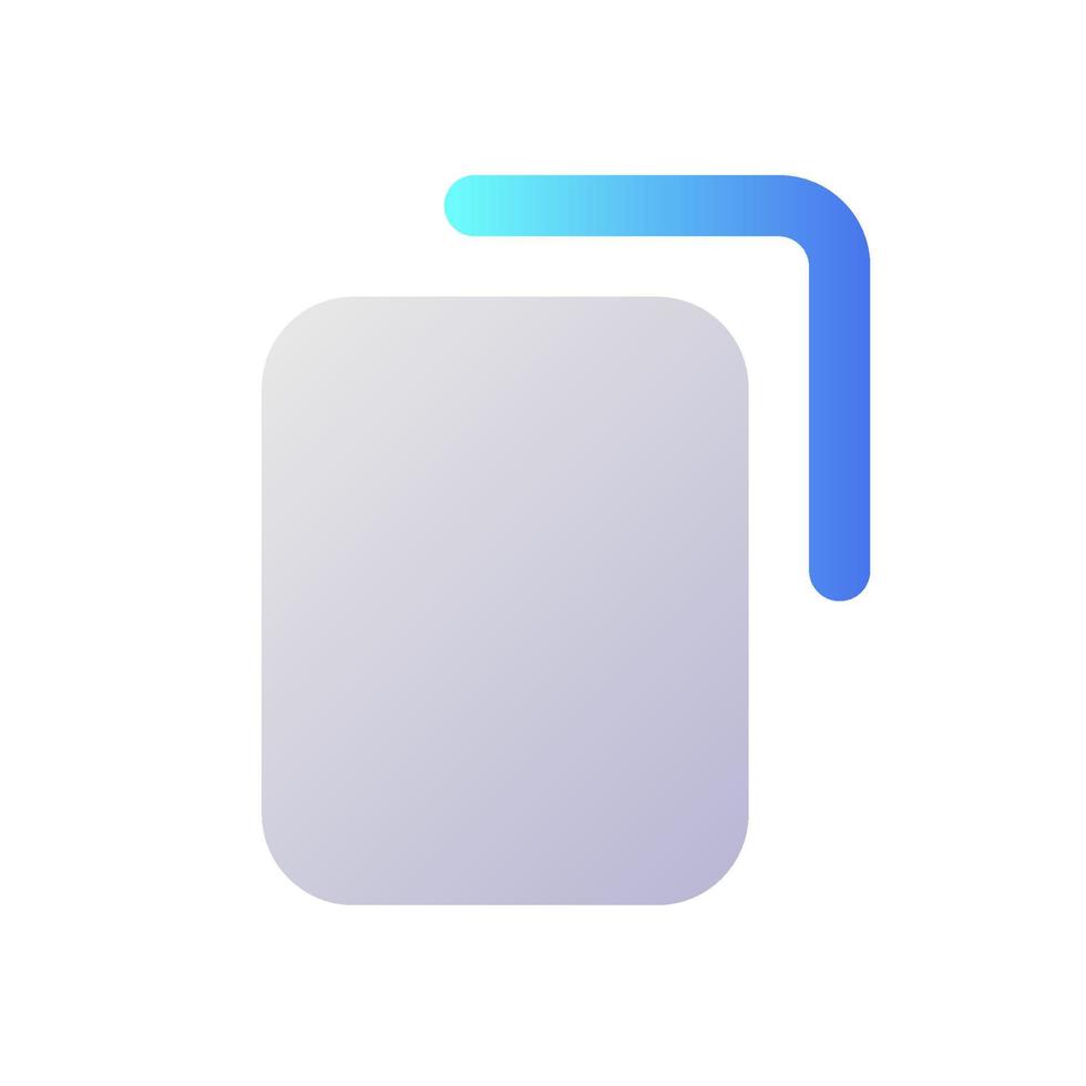 Copy pixel perfect flat gradient two-color ui icon. Duplicate digital ...