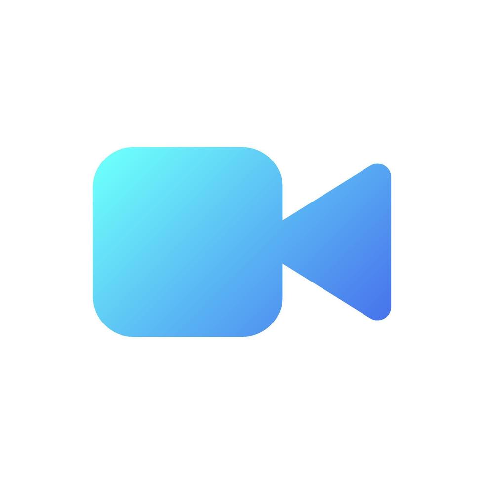 Video call pixel perfect flat gradient twocolor ui icon