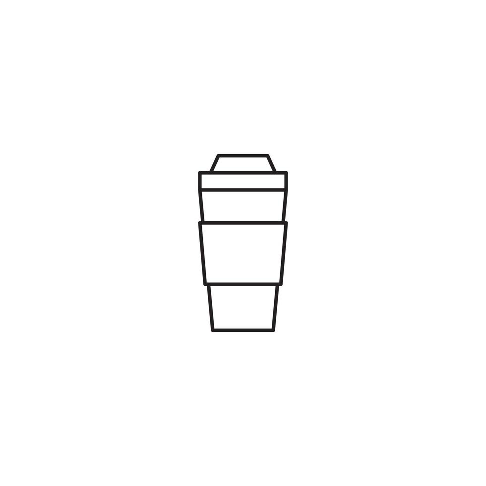 vector de vaso de café para presentación de icono de símbolo de sitio web