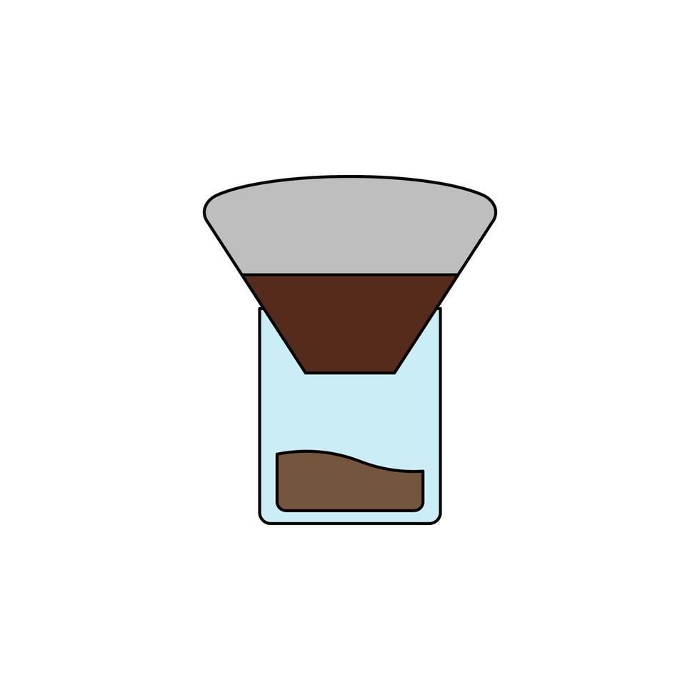 vector de cafetera de goteo para presentación de icono de símbolo de sitio web