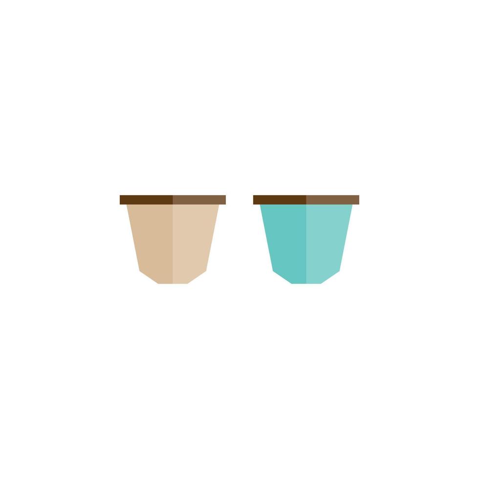 vector de cápsula de café para presentación de icono de símbolo de sitio web