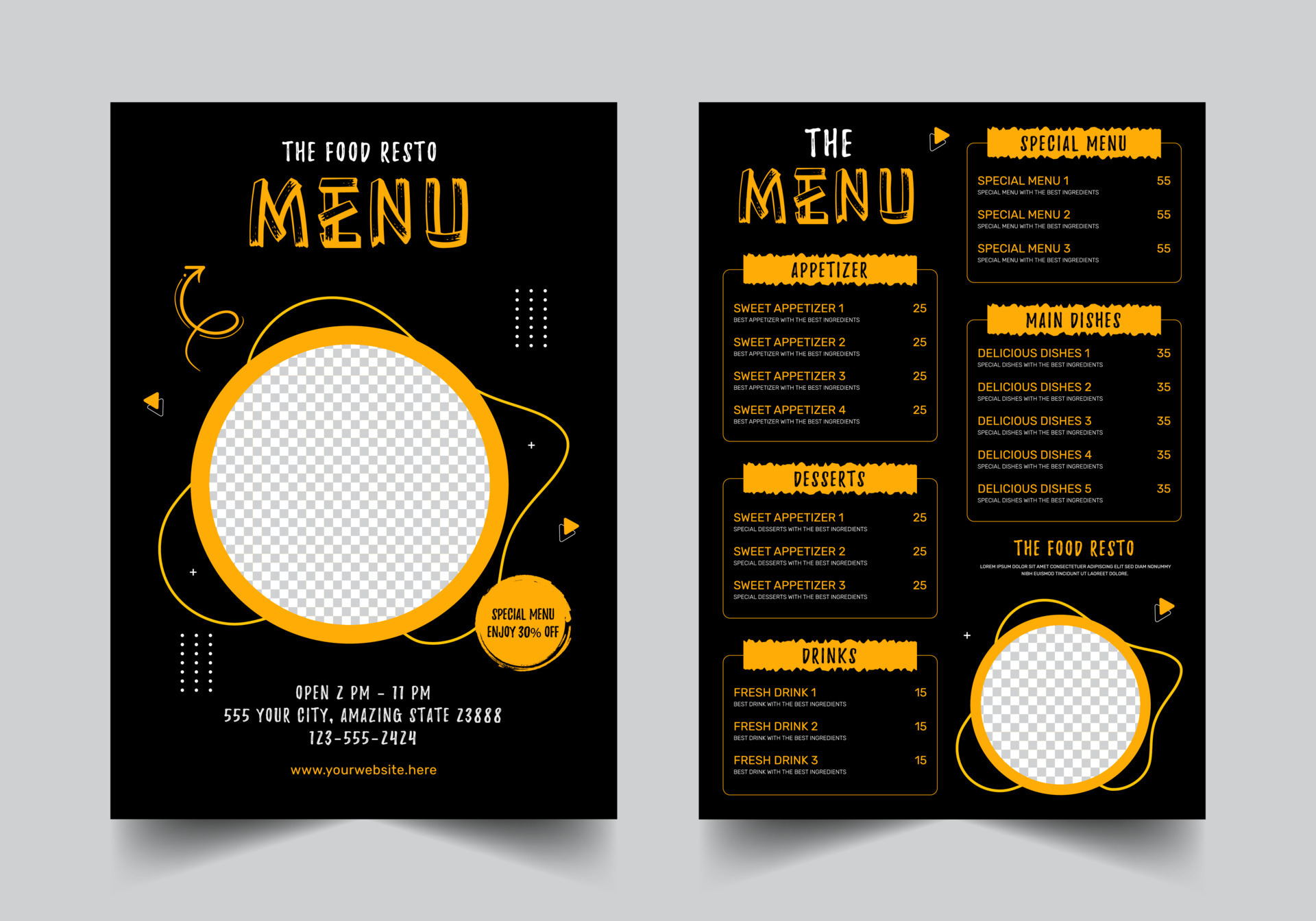 Restaurant Menu Design Templates