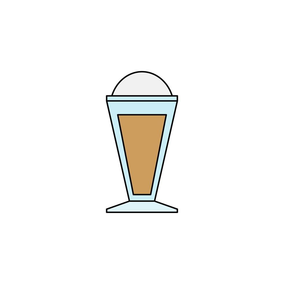 vector de café helado para presentación de icono de símbolo de sitio web