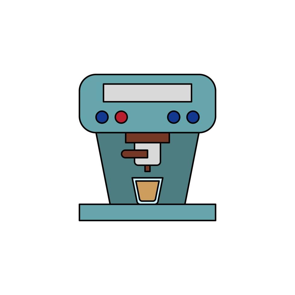 vector de máquina de espresso para presentación de icono de símbolo de sitio web