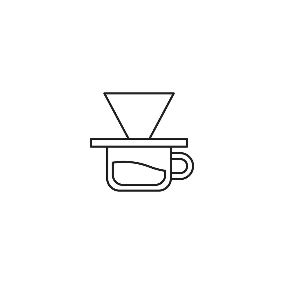 vector de cafetera de goteo para presentación de icono de símbolo de sitio web