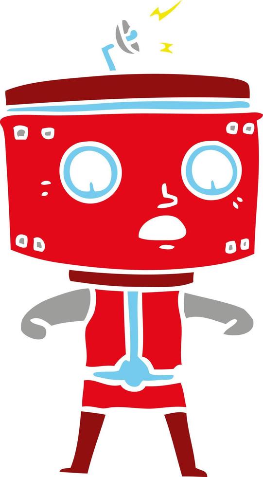 flat color style cartoon robot vector