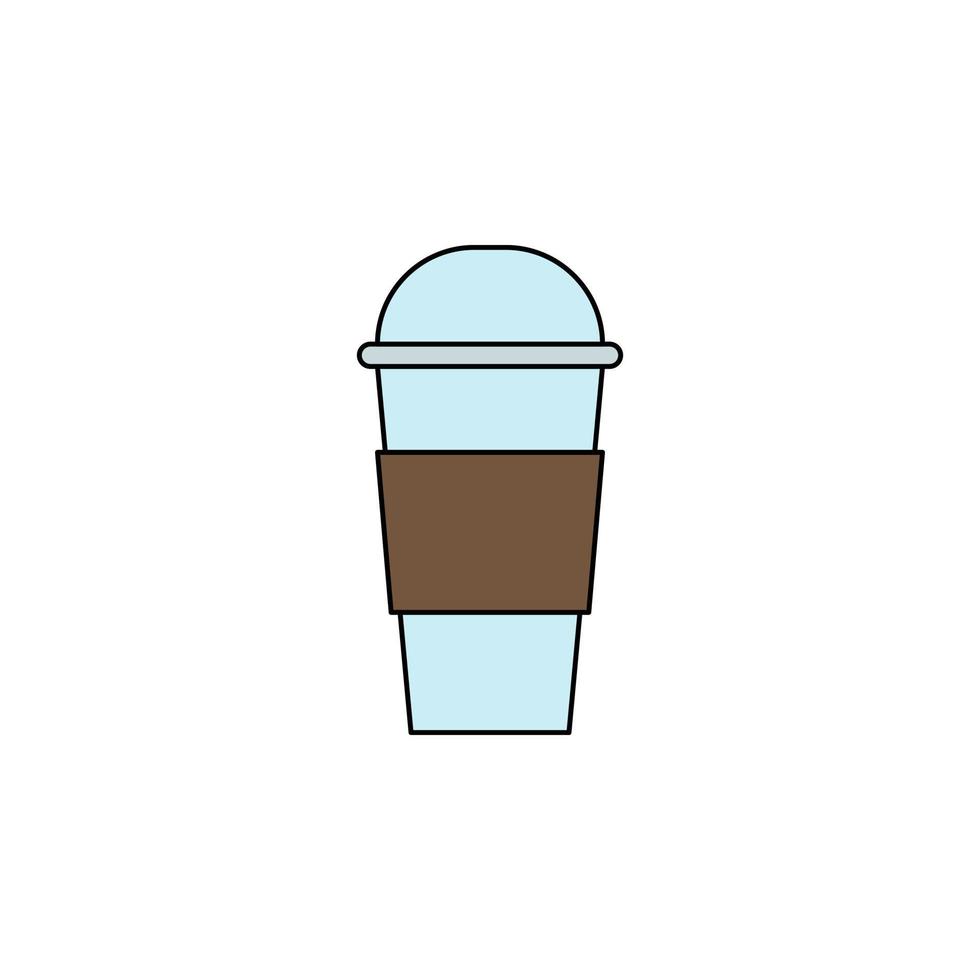 vector de plástico de taza de café para presentación de icono de símbolo de sitio web