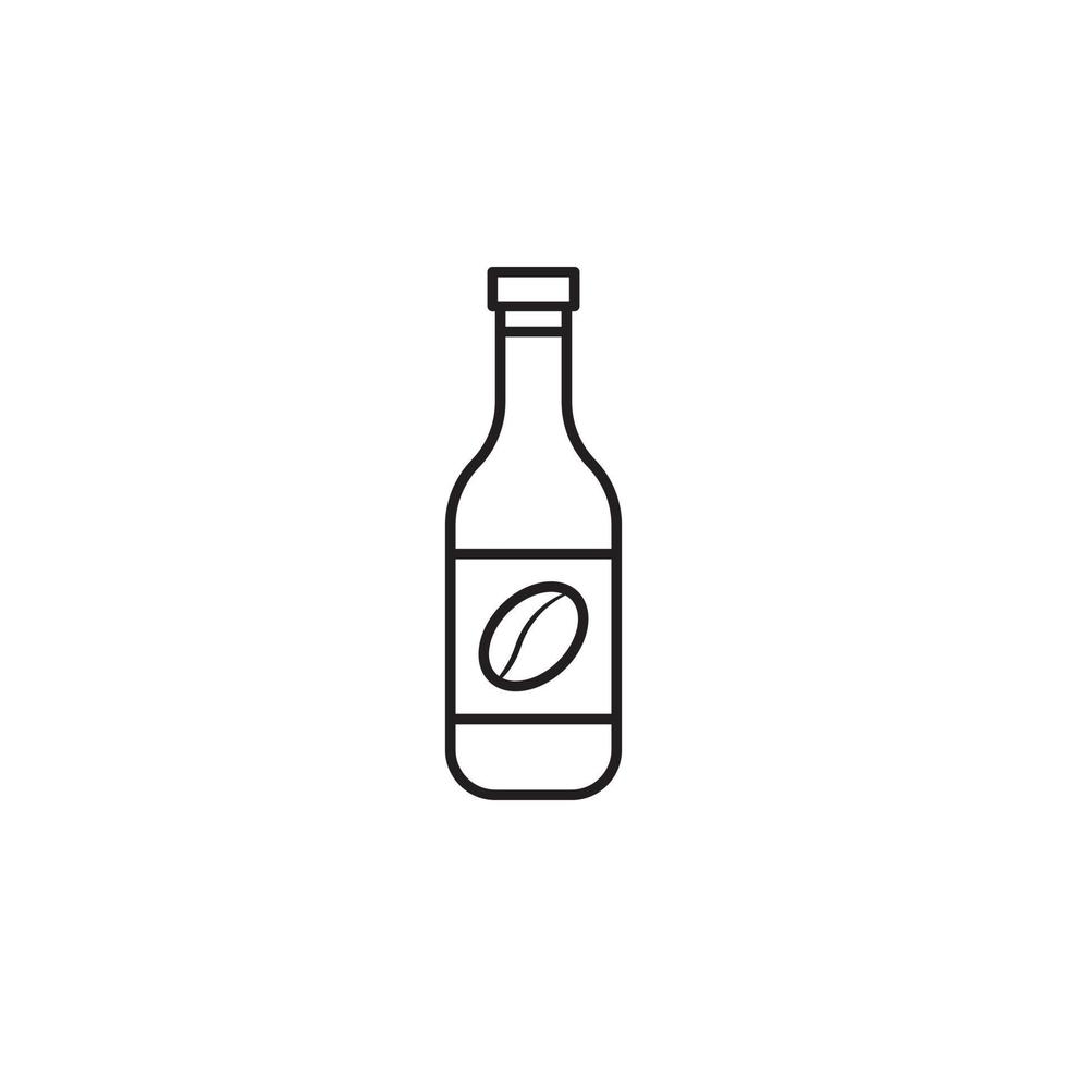 vector de botella de café para presentación de icono de símbolo de sitio web