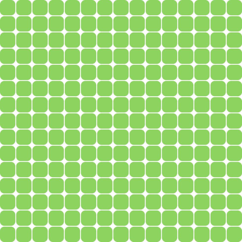 Seamless abstract pattern with many geometric green square rounded edges boxes. Vector design. Paper, cloth, fabric, cloth, dress, napkin, printing, present, shirt, bed, tree, earth day concept.