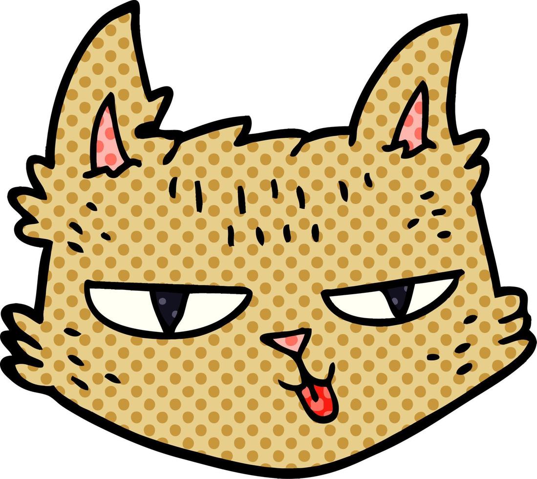 cartoon doodle happy cat vector