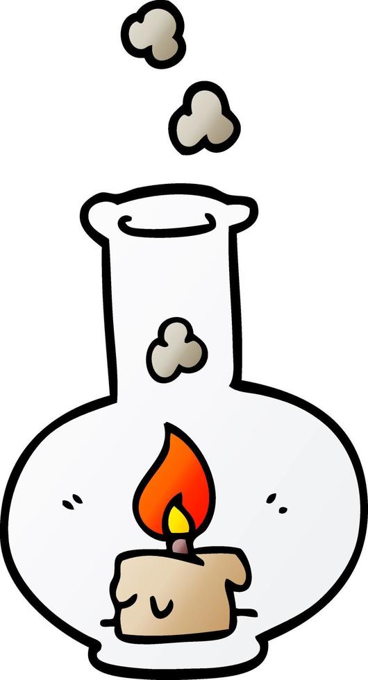 cartoon doodle old glass storm lamp vector