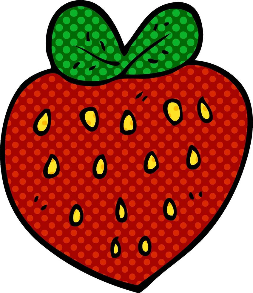 cartoon doodle strawberry fr vector