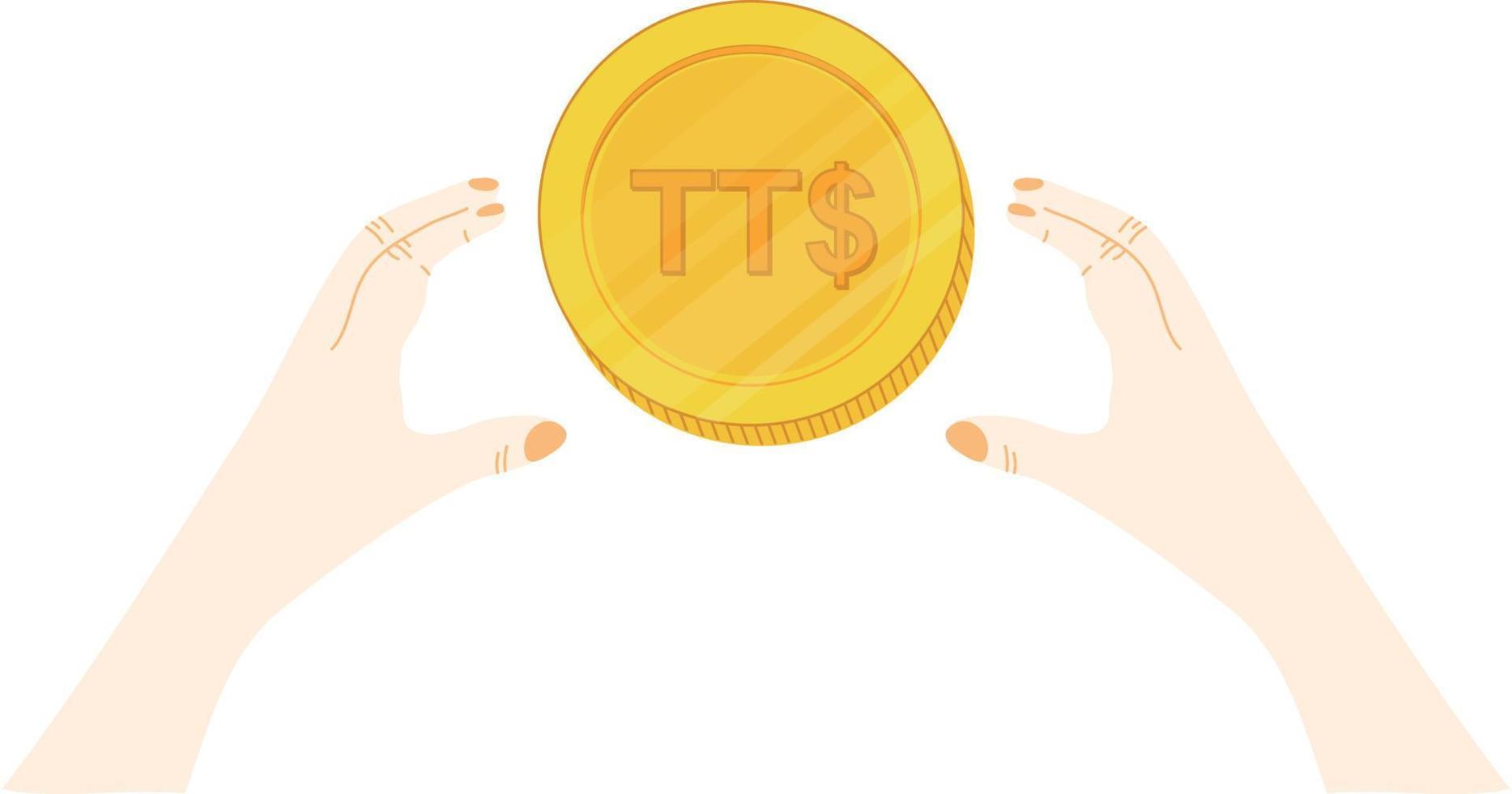 Trinidad and Tobago Flag vector hand drawn,Trinidad and Tobago dollar vector hand drawn