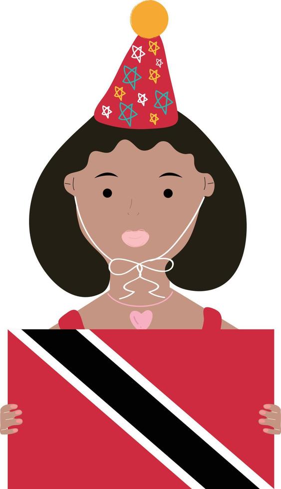 Trinidad and Tobago Flag vector hand drawn,Trinidad and Tobago dollar vector hand drawn