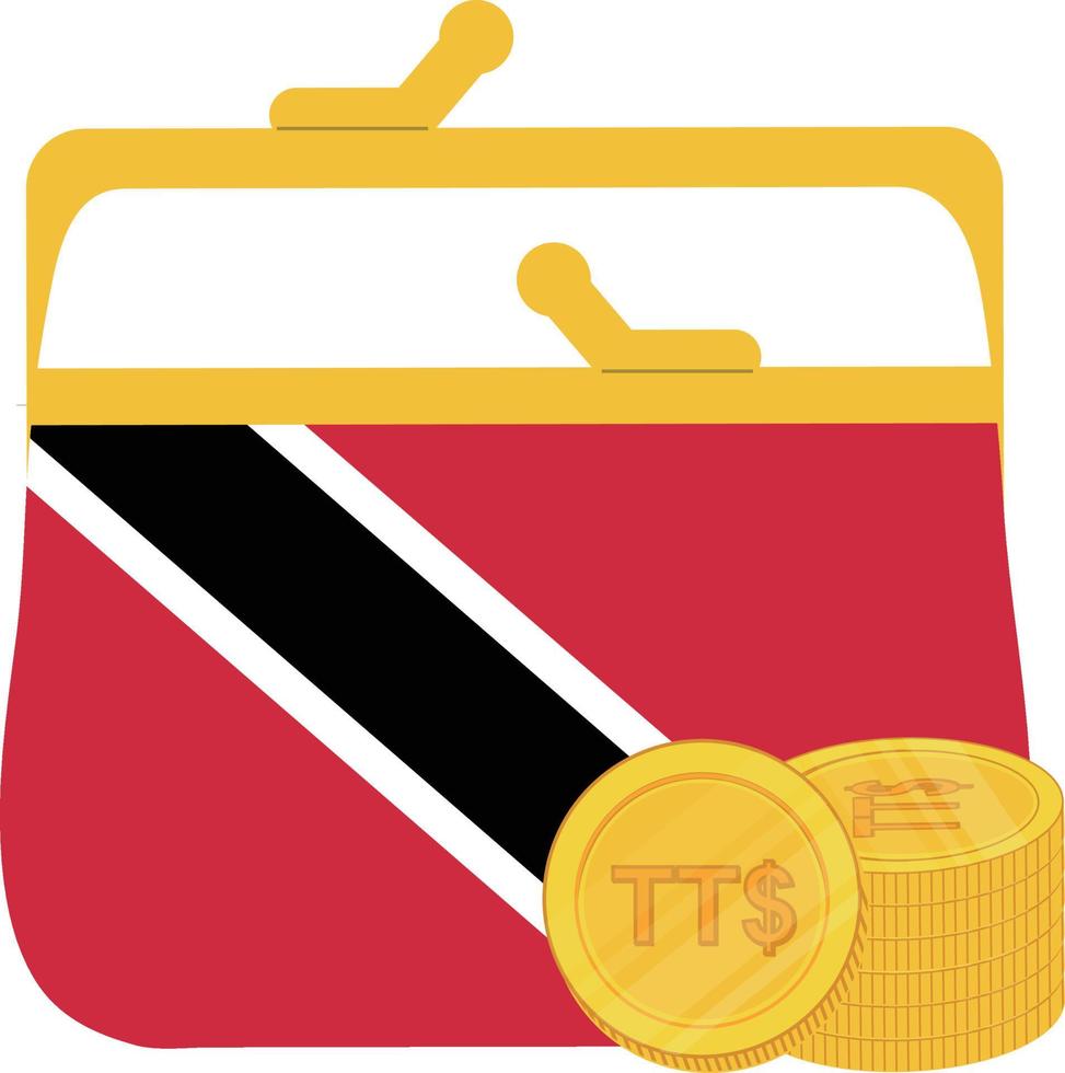Trinidad and Tobago Flag vector hand drawn,Trinidad and Tobago dollar vector hand drawn