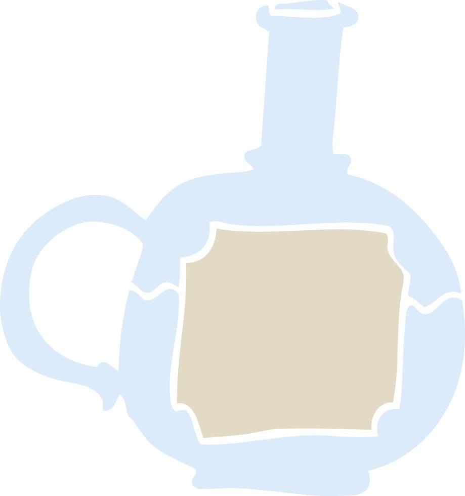 cartoon doodle of potion bottle vector