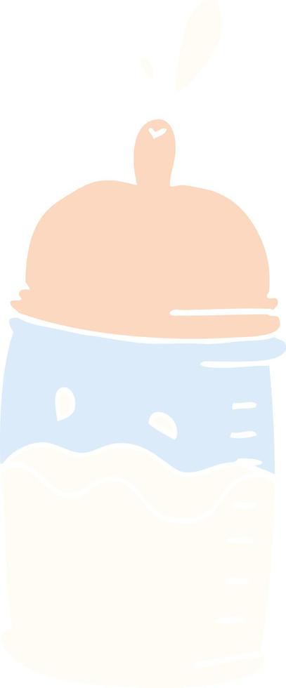 cartoon doodle baby bottle vector
