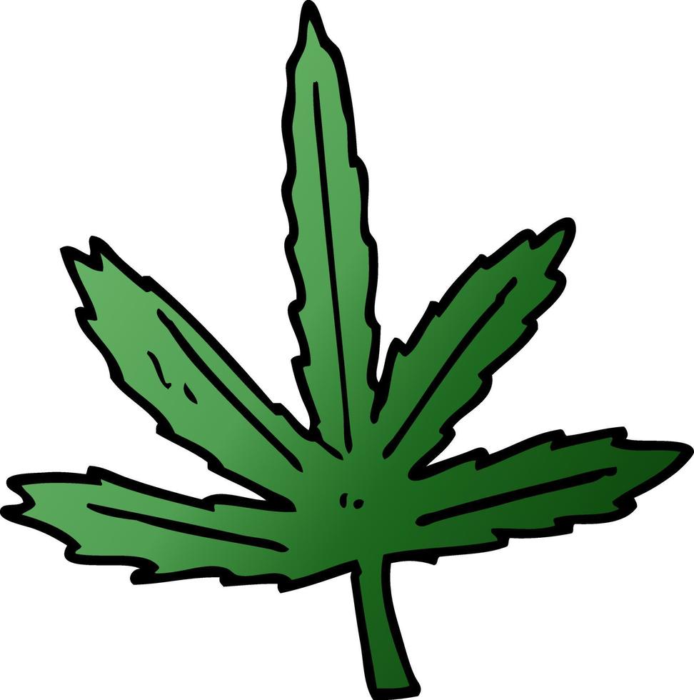 cartoon doodle marijuana leaf vector