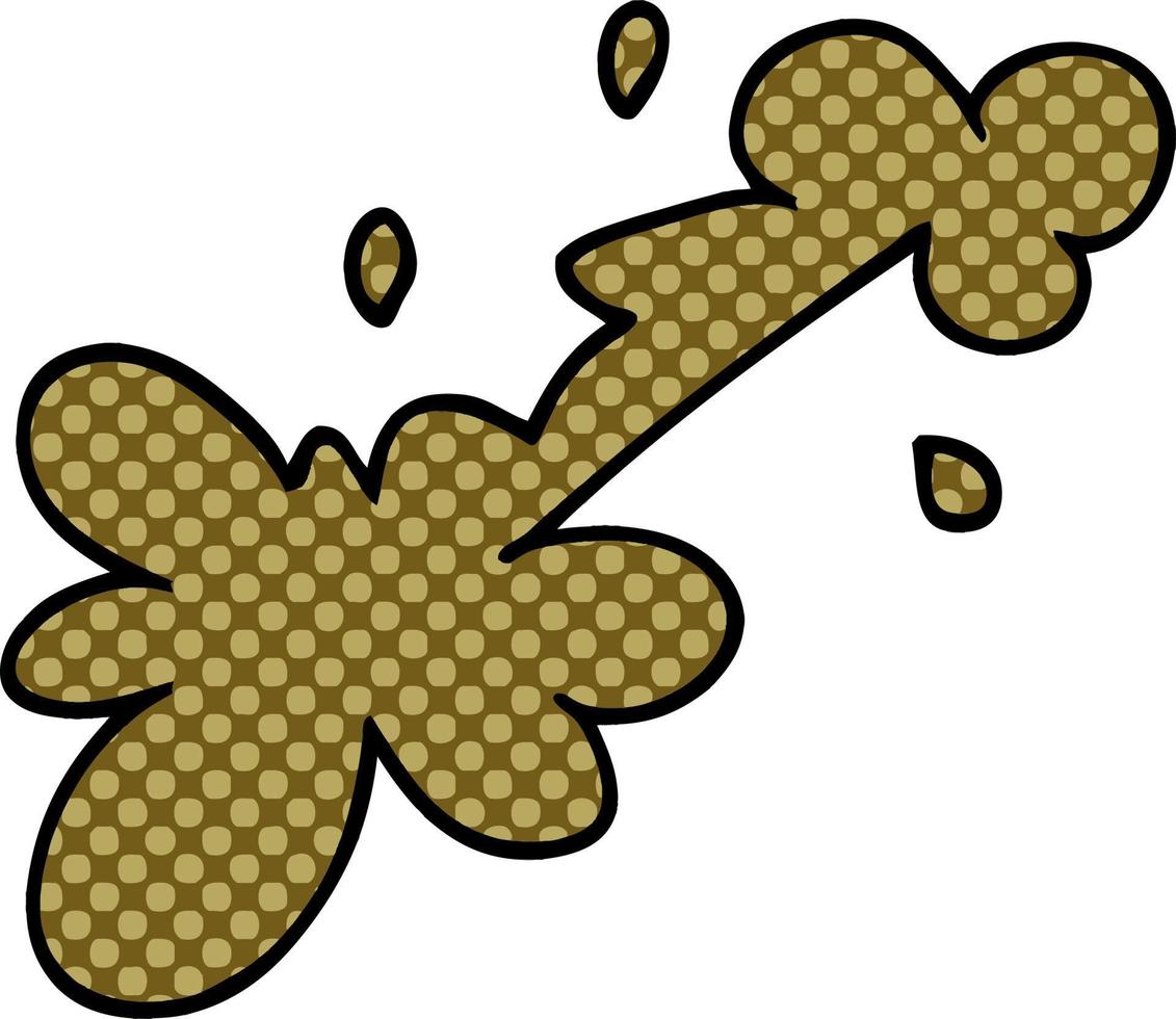cartoon doodle mud splat vector