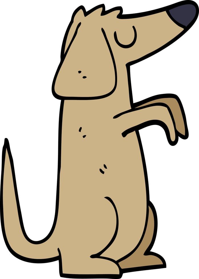 perro garabato de dibujos animados vector