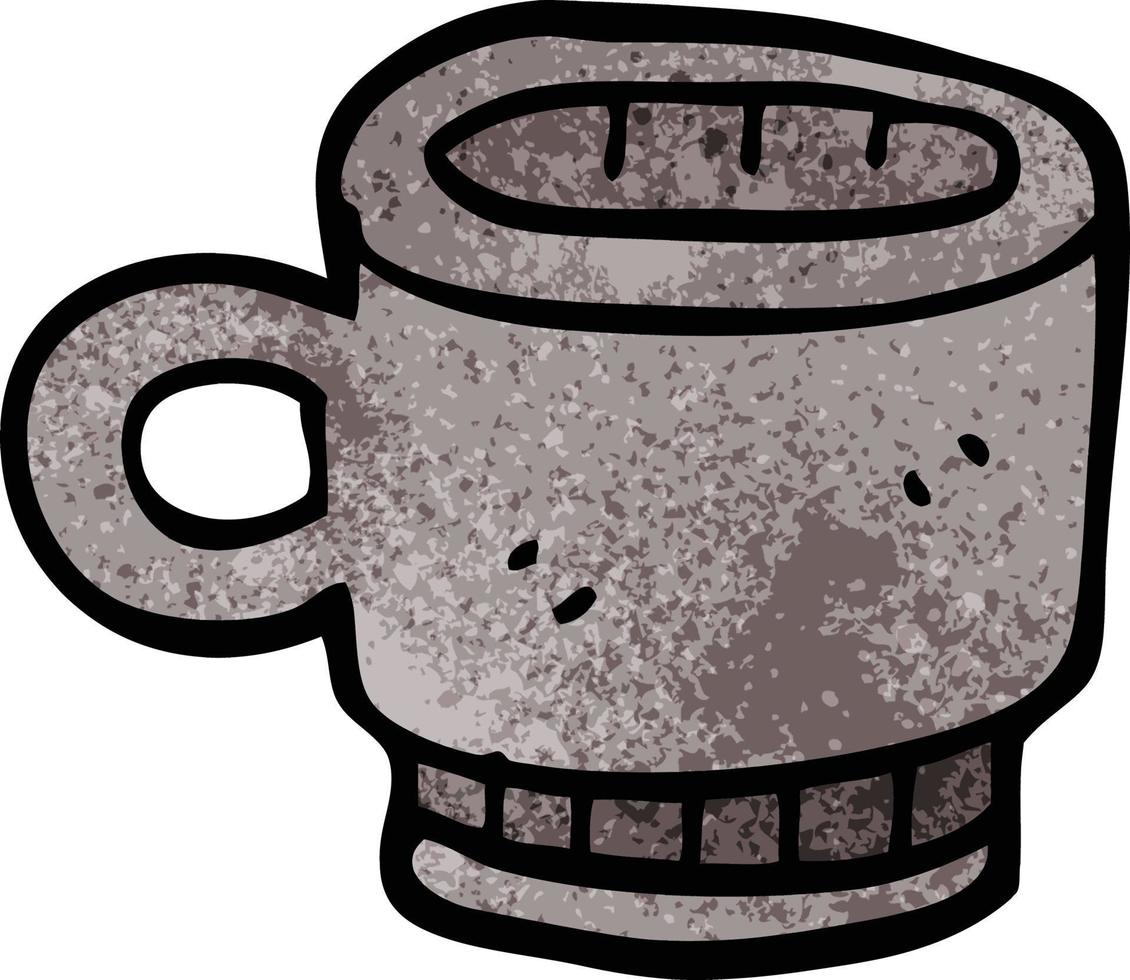 cartoon doodle coffee mug vector